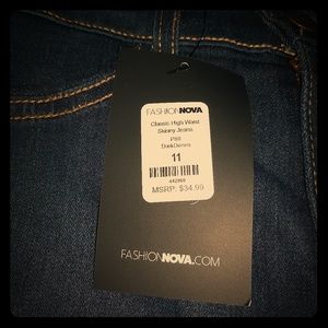 Fashion Nova High waist skinny jeans size 11 or 29